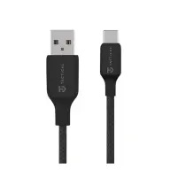 TACTICAL Stitch Thread USB / Type-C töltő- és adatkábel 27W 0.3m fekete 57983126580