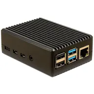 INTER-TECH Raspberry Pi 4B alumínium ház fekete 90x33x64mm 88887359