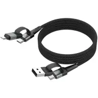ANSMANN USB-A USB-C Lightning Magnetno polnjenje/podatki Črn 1.2m 1700-0188