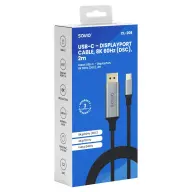SAVIO USB-C - DisplayPort kabel 8K 60Hz (DSC) 2m CL-208 SAVIO CL-208