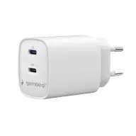 GEMBIRD 2-port 45W USB fast charger alb TA-UC-2C-PD45-01-W