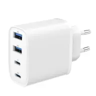GEMBIRD 4-port 40W GaN USB PowerDelivery fast charger Weiß TA-UC-2A2C-PD40-01-W