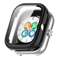 GIGAPACK Honor Choice Haylou Watch műanyag keret bumper ütésállóság + kijelzővédő üveg fekete GP-189117