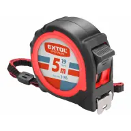 EXTOL Maßband gummiert 2 stoppos 5m×19mm 3155