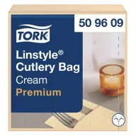 TORK LinStyle Szervizszalvéta 1 rétegű 39x39 cm komposztálható Premium krém KHH958