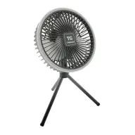 TUNGSRAM Ventilator i LED lampa asztali/függő 3 seb. USB-C 17.5x33cm IP20 antracit TG-001
