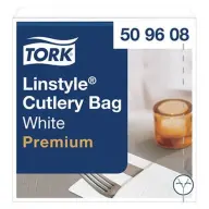 TORK LinStyle szervizszalvéta iparilag komposztálható 1 rétegű 39x39 cm fehér KHH960