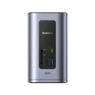 BASEUS Type-C HUB 12in1 4xUSB+3xType-C+RJ45+2xHDMI+TF/microSD 100W sötétszürke B00568103813-00