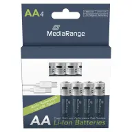 MEDIARANGE USB-C Li-Ion akumulator Micro AAA 4db-os paket MRBAT161