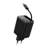 DUDAO A67EU Wall Charger USB+2 Type-C 67W GaN PD fix kábellel fekete GP-190664