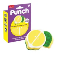 VILEDA Punch Scrub `n` Flex flexible scouring sponge lemon KHTV102