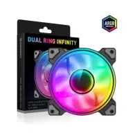GAMEMAX Case Fan Dual Ring Infinity 120mm ARGB Fekete DUAL RING INFINITY BK