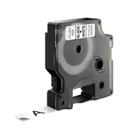 Feliratozószalag D1 12mm x 5.5m fehér-fekete S0718600 18444FU
