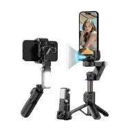 DEVIA Szelfibot univerzális tripod állvány arckövetéssel Bluetooth távkioldóval 6.7" Fekete Q19