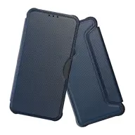 GIGAPACK Flip oldalra nyíló asztali tartós tok karbon mintás Samsung A27 5G sötétkék GP-191779