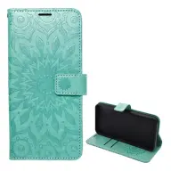 GIGAPACK Flip oldalra nyíló asztali tartós tok kézpánttal mandala mintás Samsung A27 5G cyan GP-191796