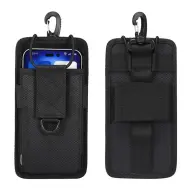 GIGAPACK Tok standing textil POUCH universal belt fűzhető velcro 5.5-6.5" karabíner black GP-191818