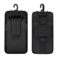 GIGAPACK Tok standing textil POUCH universal belt fűzhető velcro karabíner 6.7-7.2" black GP-191819