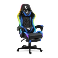 BEWELLO LED-es Gamer szék RGB fekete-kék BMD1115BL