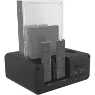 ICY BOX IB-2925MS-CU31 2x M.2 NVMe/SATA és 2.5"/3.5" SATA Dokkoló USB-C 3.1 fekete 61214