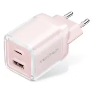 VENTION Umrežavanje punjač USB + USB-C 70W GaN roze FCGP0-EU