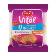 DETKI Vitál Cukor Stop háztartási keksz cukormentes teljes kiőrlésű 180g KHE403