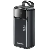AWEI PA-105 vésztöltő 40000mAh 22.5W 3.0 LED kijelző fekete