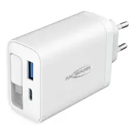 ANSMANN Home Charger PD230 3 portos USB-A USB-C 30W ugrađen sa kabelom bijela 1001-0186