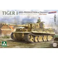 TAKOM 1/35 Tiger I Mid-Production Zimmerit Sd.Kfz.181 Pz.Kpfw.VI Ausf.E Otto Carius tank modell limitált kiadás TAK2200