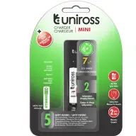 UNIROSS Mini USB Ladegerät + 2xAAA600 Hybrio Batterie UCU001B