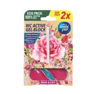 AMBI PUR Toilet cleaner block 2x45 g rose and lily KHT1590