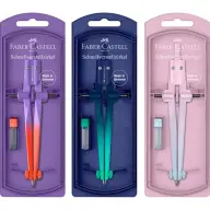 FABER-CASTELL Stream Flow precíziós gyorsállítós körző készlet vegyes színek