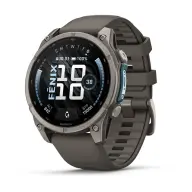 GARMIN Fenix 9 47mm Amoled Titanium kavicsszürke szilikon szíjjal (ED) 010-04762-01