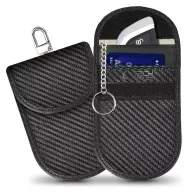 TECH-PROTECT RFID blokkoló kulcstartó tok KLR100 Carbon fekete