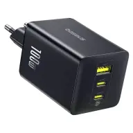 BASEUS EnerFill FE11 mrežni brzi punjač 2 Type-C+USB 100W crno P10182102123-00