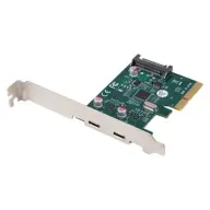 LANBERG PCIe x1 kártya 2x USB-C 3.2 Gen2 alacsony profil PCE-UC3-002