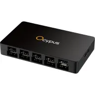 OCYPUS Ventilátorvezérlő Delta EH10 PRO 10x PWM/ARGB fekete Delta-EH10-BKN00PXX-GL