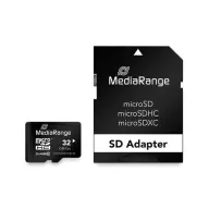 MEDIARANGE MicroSDHC memóriakártya 32GB adapterrel MR959