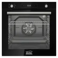SIMFER Beépíthető pirolitikus sütő 80L fekete BI-81608P