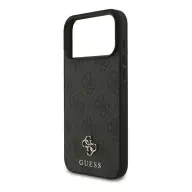 GUESS iPhone 18 Pro Max / 17 Pro Max GUESS 4G SMALL CLASSIC LOGO MAGSAFE szilikon telefonvédő ütésállóság MagSafe FEKETE GUHMP18XP4SM4MK