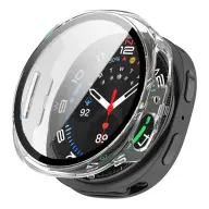 GIGAPACK samsung watch 8 esim 44mm műanyag keret bumper ütésállóság + kijelzővédő üveg átlátszó