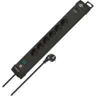 BRENNENSTUHL Premium-Line power strip 6 outlets 3x USB 3m black 1951160613