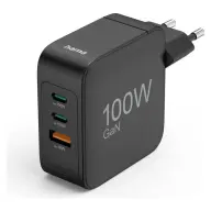HAMA networking charger USB + 2x Type-C "PD/QC" 100W black