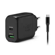 PORT DESIGNS Fali töltő GaN2 ESSENTIEL 65W USB-C PD + USB-A QC 2m USB-C kábellel 902065EPEU