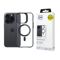 3MK Satin Armor MagCase MagSafe tok iPhone 15 Pro Max fekete-átlátszó