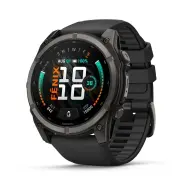 GARMIN Fenix 9 51mm AMOLED karbonszürke DLC Titanium fekete szilikon szíjjal (ED) 010-04763-11