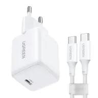 UGREEN X513 hálózati töltő 30W + USB Type C kábel fehér