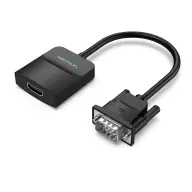 VENTION VGA/D-Sub HDMI + Jack transformator Crno 15cm ACNBB