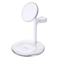 CHOETECH T585-F 2 in 1 Žica bez stalak za punjenje bijela