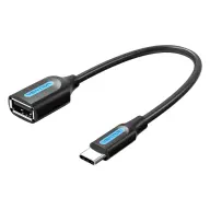 VENTION USB 2.0 Type C transformator Crno 15cm CCSBB